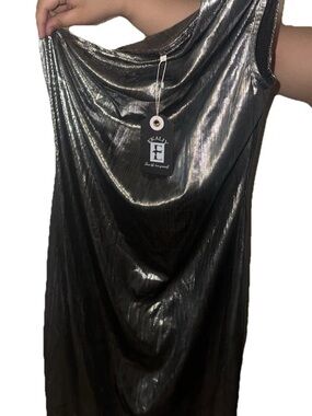 Ekaliy Metallic Mini Dress Size S
